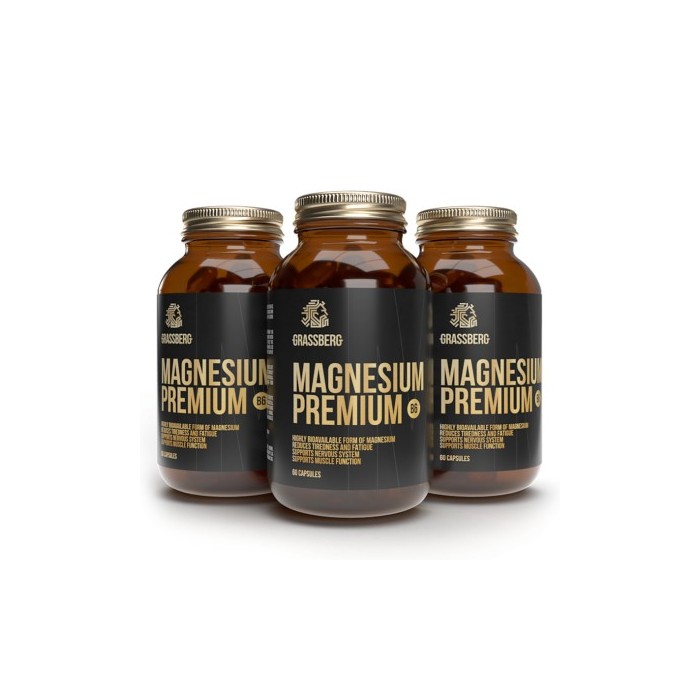 Magnesium Premium B6 - 60 Gélules | Grassberg