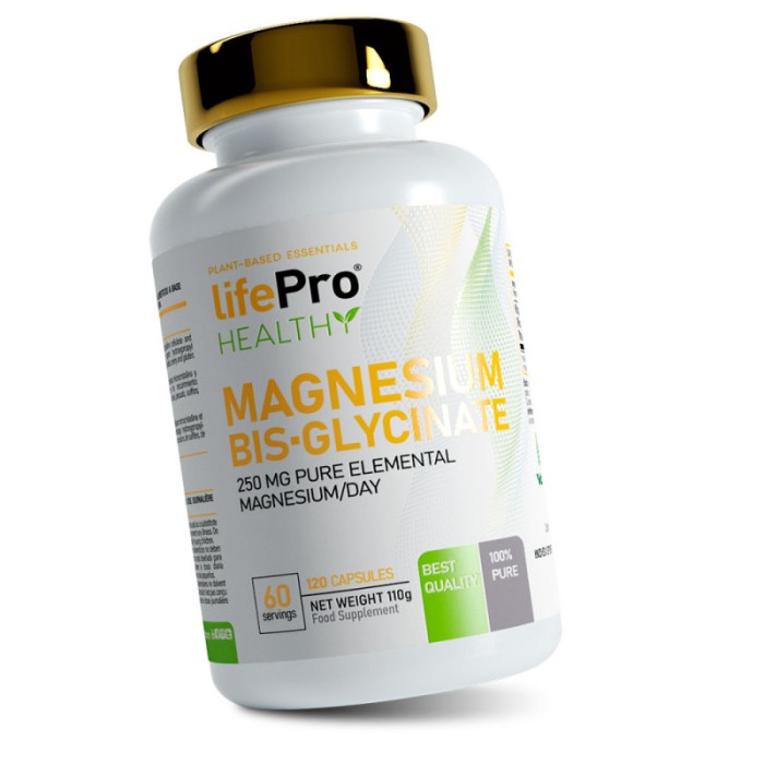 Magnesium Bis Glycinate - 120 Gélules | Life Pro Nutrition
