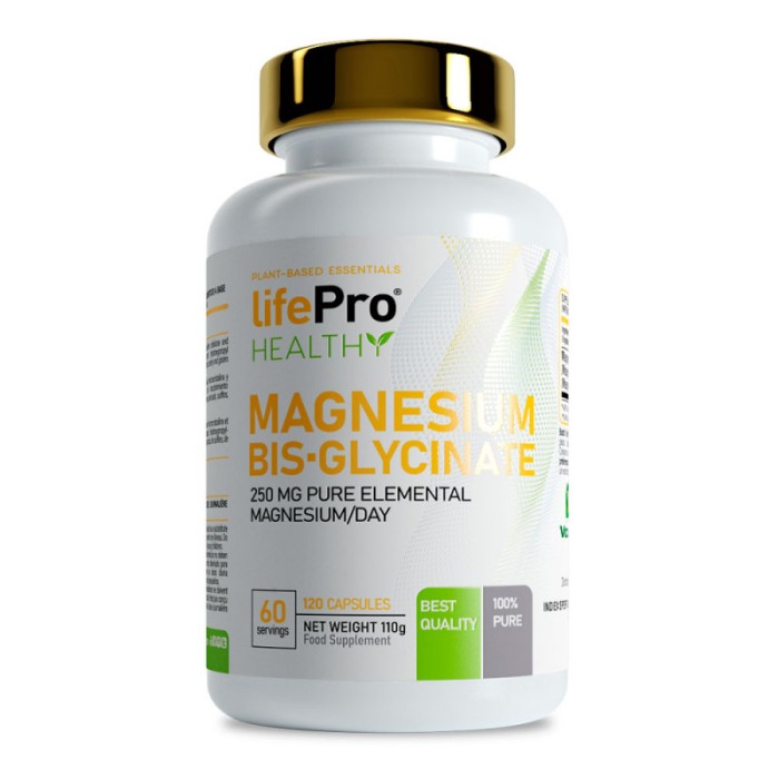Magnesium Bis Glycinate - 120 Gélules | Life Pro Nutrition