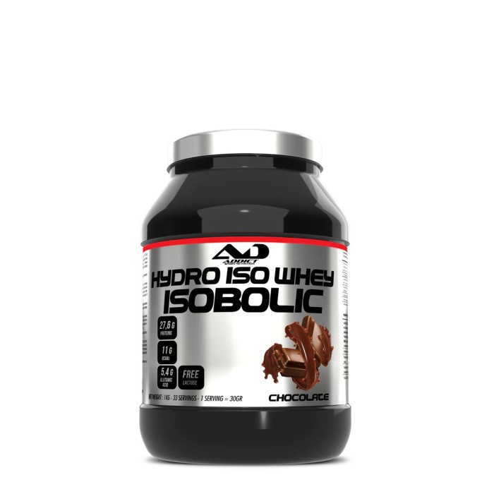 ISOBOLIC  Whey isolate + Hydrolysate - 1kg | Addict Sport Nutrition