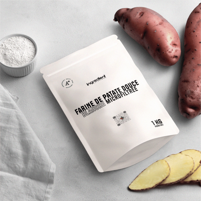 Farine De Patate Douce Blanche Microfiltrée - 1kg | Ingrédient Super Food