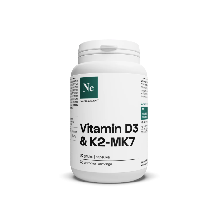 Vitamin D3 / K2 / MK7 - 30 Gélules | Nutrimuscle
