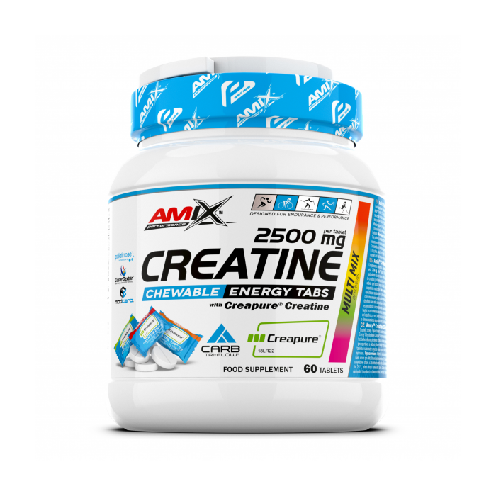Créatine créapure 2500mg Performances / à croquer - 60 Tablettes | Amix