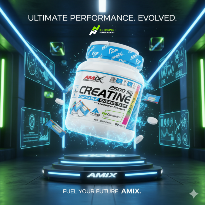 Créatine créapure 2500mg Performances / à croquer - 60 Tablettes | Amix
