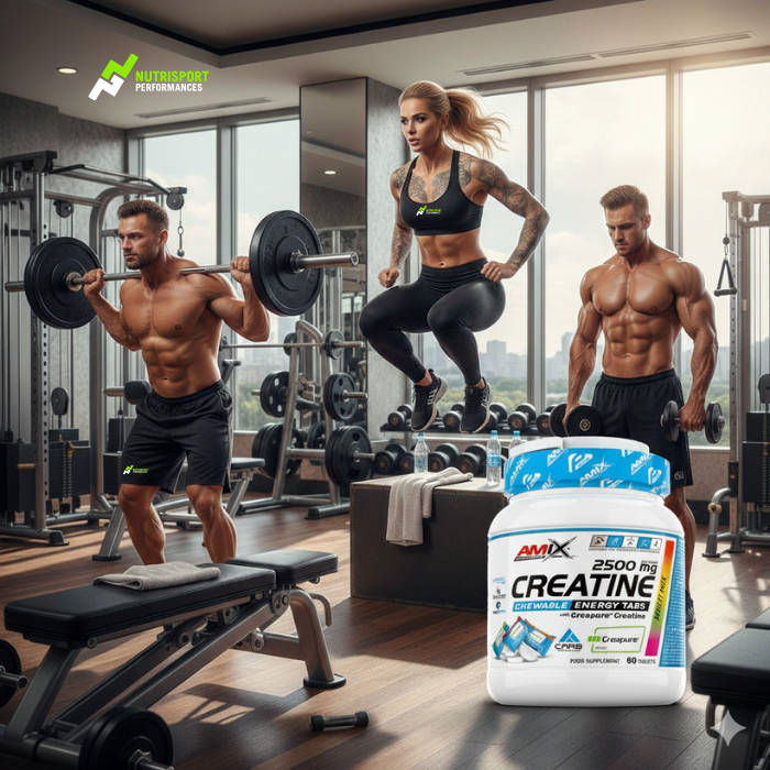 Créatine créapure 2500mg Performances / à croquer - 60 Tablettes | Amix
