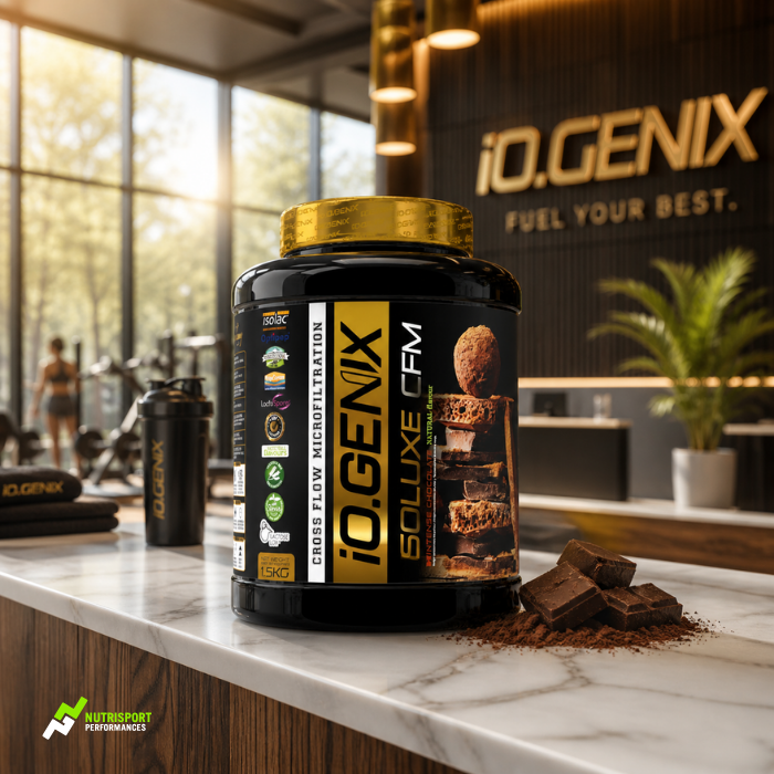 isoluxe-cfm-iogenix sur un comptoir de salle de sport