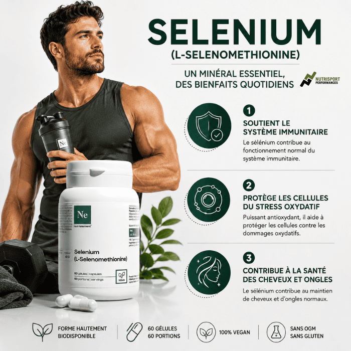 Sélénium - 60 Gélules | Nutrimuscle homme