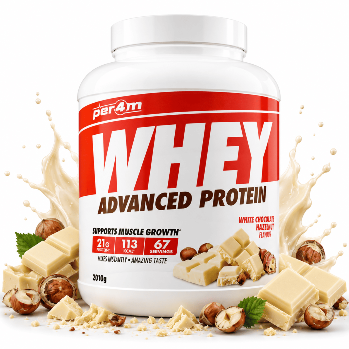 whey advanced protéin chocolat blanc vanille - 2kg - PER4M