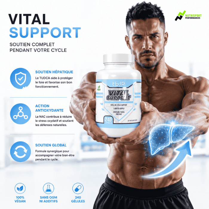 bodybuilder avec le Vital Support - 240 Gélules - TBJP