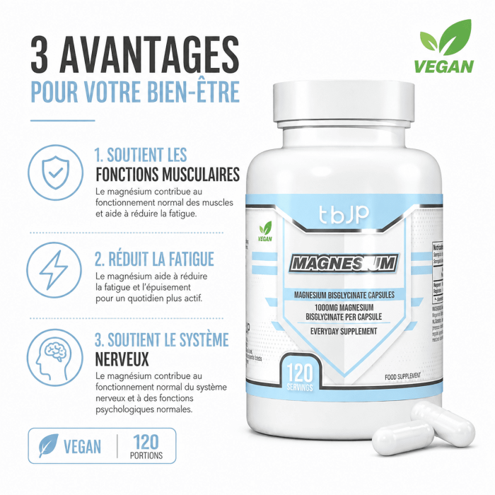 les avantages du magnesium bisglycinate - tbjp