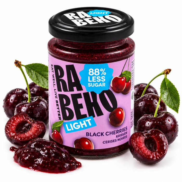 Confiture Light Jam / Cerise Noire - 225g | Rabeko