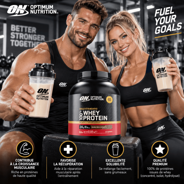 100% Whey Gold Standard - Optimum Nutrition couple fitness