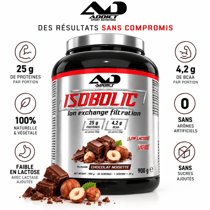 les avantages isobolic whey 900g addict sport nutrition