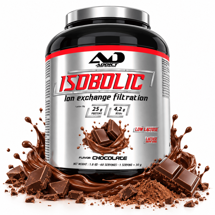 isobolic whey 1,8kg chocolat addict sport nutrition