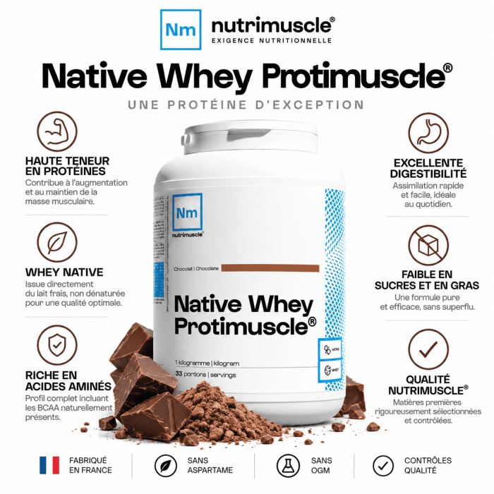 Whey Native Protimuscle - Nutrimuscle les avantages