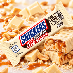 Snickers Hi Protein (Low Sugar) Chocolat Blanc - 45g | Snickers