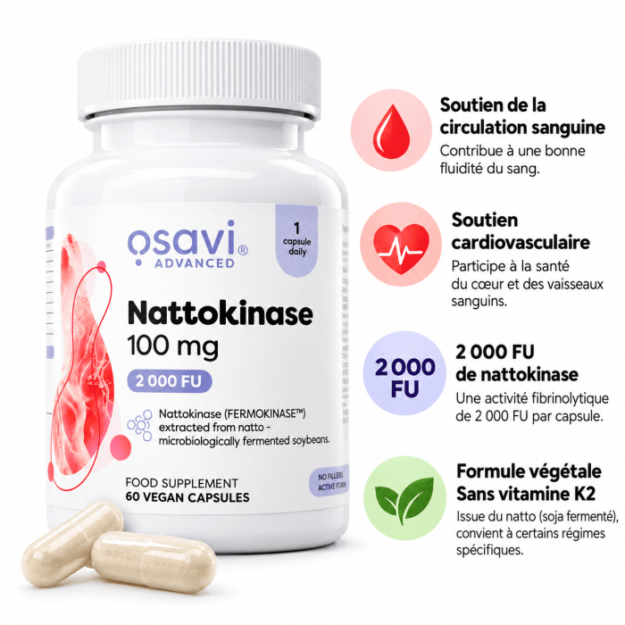 Nattokinase - 60 Gélules | Osavi kes avantages