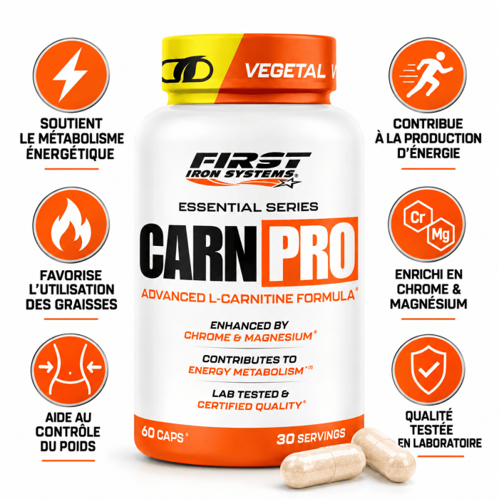 les avantages Carn Pro - 60 Caps | First Iron Systems