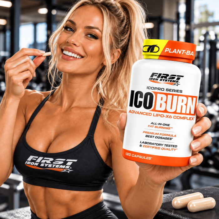 fitness girl prend Ico Burn - First Iron Systems