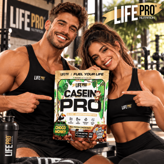 Caséin Pro - Life Pro Nutrition 900g couple fitness