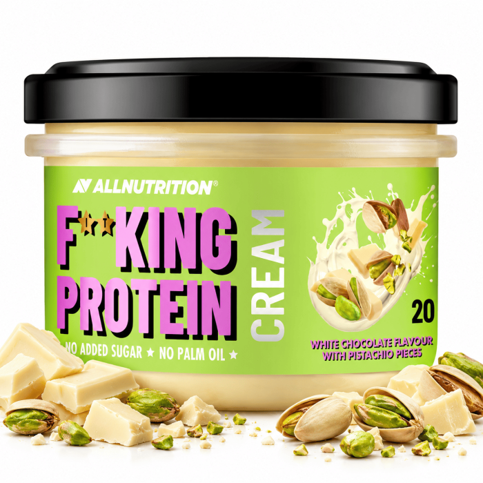 Fitking Pâte à tartiner Protéinée chocolat blanc - pistache 200g | All Nutrition
