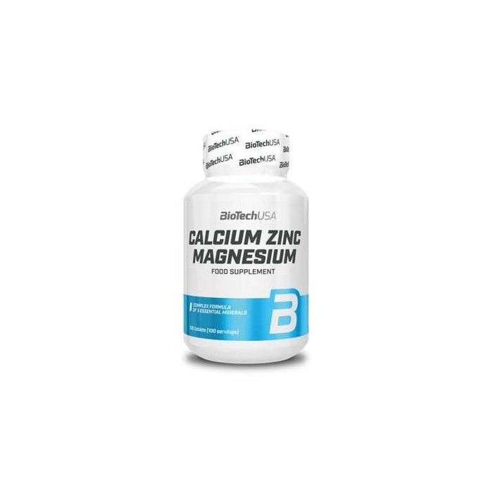 Calcium Zinc Magnesium - 100 tablettes | Biotech USA