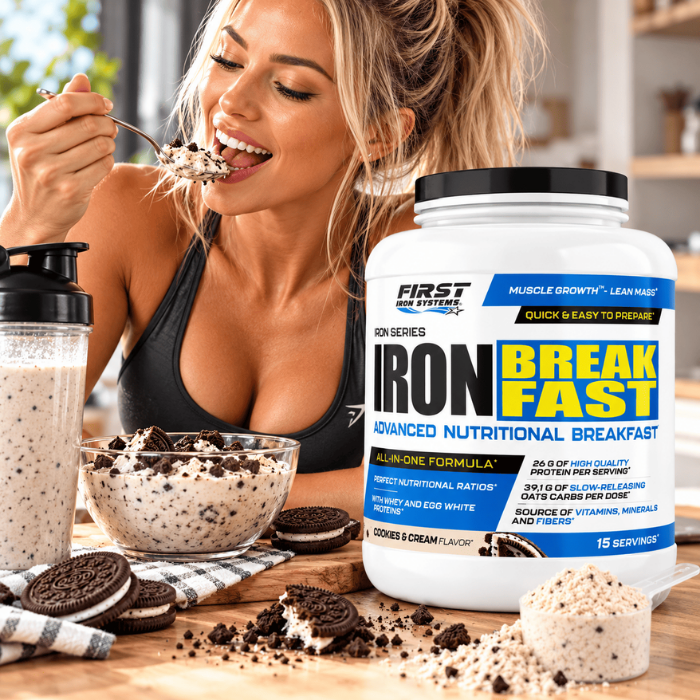 une femme mange iron breakfast first iron systems