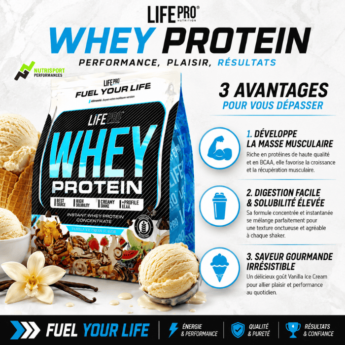 les 3 avantages de la whey protein life pro
